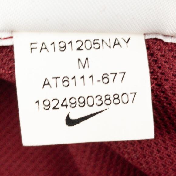 Nike Polo Dri-Fit Polo Men's Medium Logo Short Sleeve Red Cotton Blend Pique - Picture 8 of 11